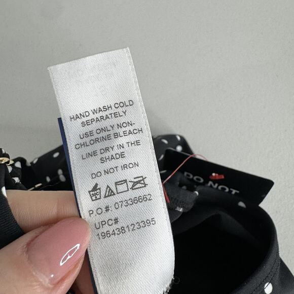 SwimsuitsForAll Swimwear High Neck Tankini Top Womens 16 Black Polka Dot Resort - Picture 14 of 14